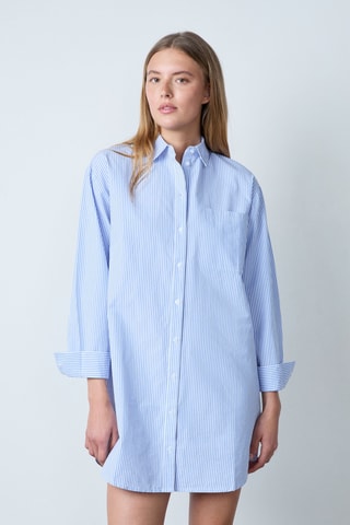 Robe chemise Capsule Rayure - Ciel