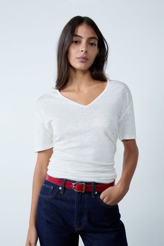 T-shirt en lin Modern Feminity - Ecru