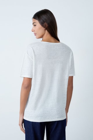 T-shirt en lin Modern Feminity - Ecru