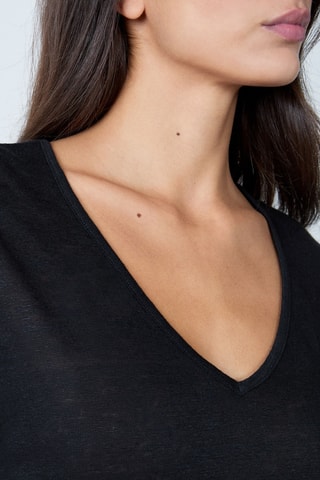 T-shirt en lin Modern Feminity - Noir