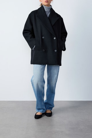 Manteaux en laine Abstract Poetry - Noir