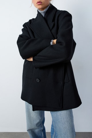 Manteaux en laine Abstract Poetry - Noir