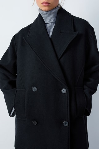 Manteaux en laine Abstract Poetry - Noir