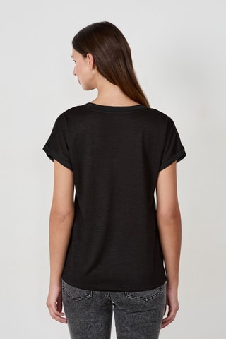 T-shirt Coastak Cowgirl - Noir