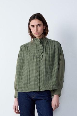 Chemisier Marche aux fleurs - Kaki