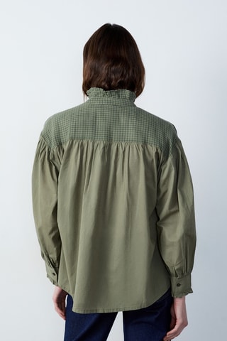 Chemisier Marche aux fleurs - Kaki