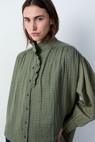 Chemisier Marche aux fleurs - Kaki