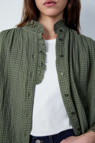 Chemisier Marche aux fleurs - Kaki