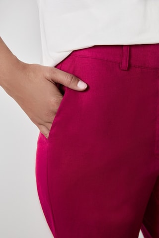 Pantalon en lin Vintage St Tropez - Rouge