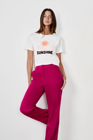 Pantalon en lin Vintage St Tropez - Rouge