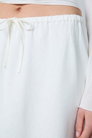 Jupe longue en lin Vintage St Tropez - Blanc