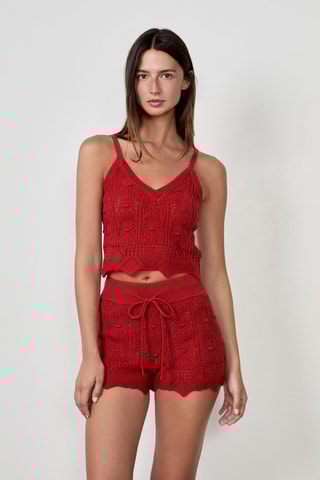 Crop top Craty Retreat - Rouge