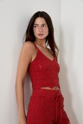 Crop top Craty Retreat - Rouge