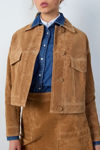 Veste en nubuck Cowboy - Camel