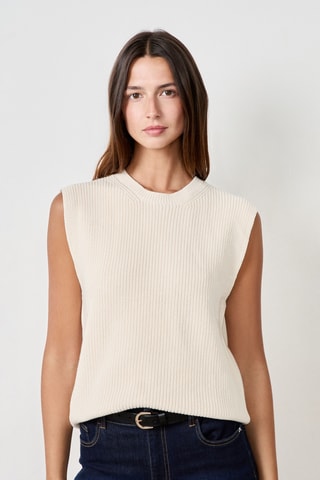 Pull sans manches Timeless Summer - Ecru