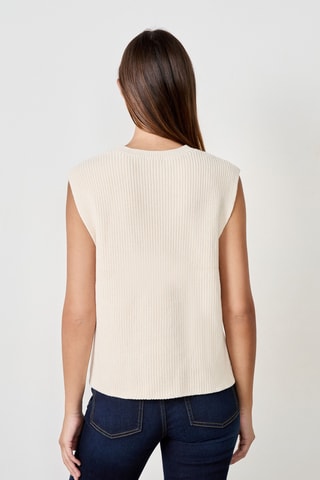 Pull sans manches Timeless Summer - Ecru