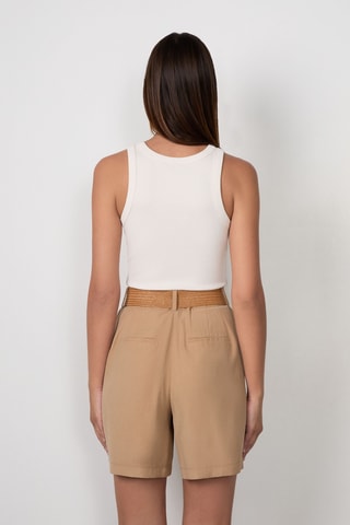 Short taille haute Vintage St Tropez - Beige