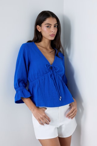 Blouse Mordern Gypset - Bleu foncé