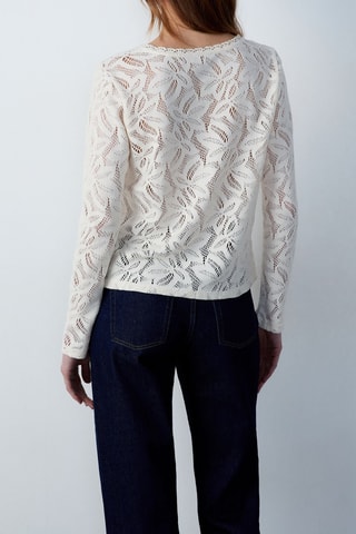 Top en dentelle Marche Aux Fleurs - Blanc