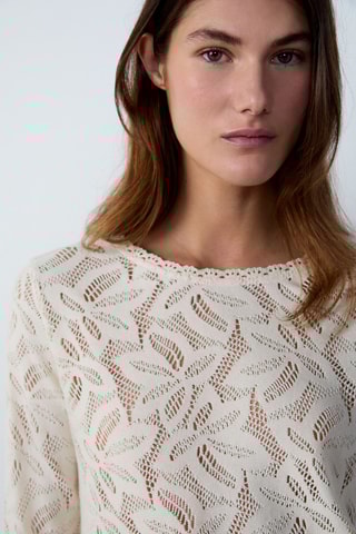 Top en dentelle Marche Aux Fleurs - Blanc