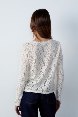 Top en dentelle Marche Aux Fleurs - Blanc