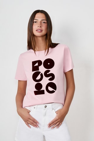 T-shirt Vintage St Tropez - Rose