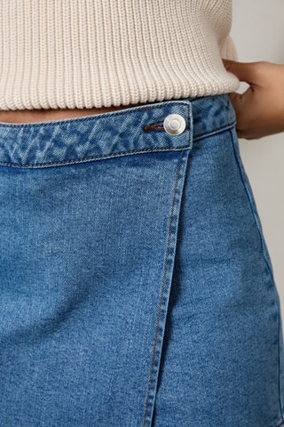 Jupe-short en jean French Girl Era - Bleu cobalt