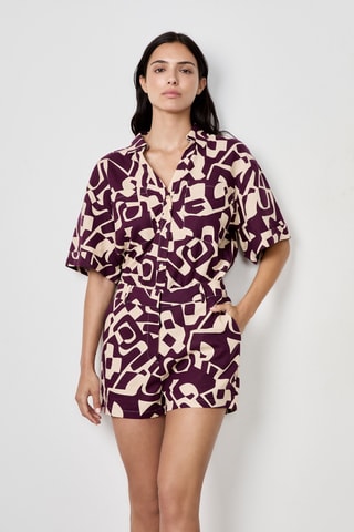 Short en lin Vintage st Tropez - Violet