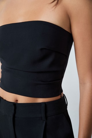 Crop top bustier On the guest liste - Noir