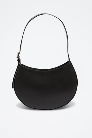 Sac porté épaule en cuir Abstract Poetry - Noir