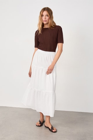 Jupe longue Coastal Cowgirl - Blanc