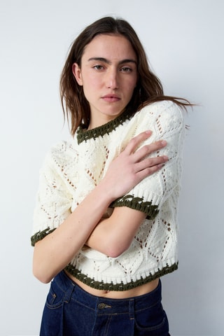 Top Marche Aux Fleurs - Ecru