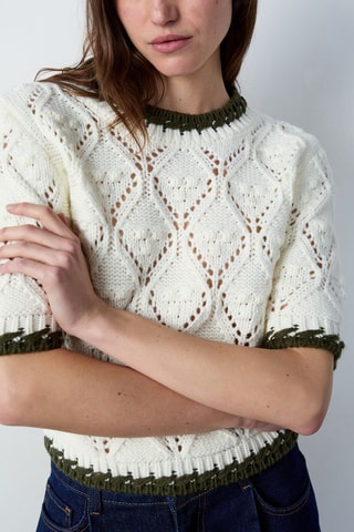 Top Marche Aux Fleurs - Ecru