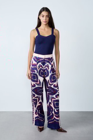 Pantalon Mordern Gypset - Bleu marine et rose