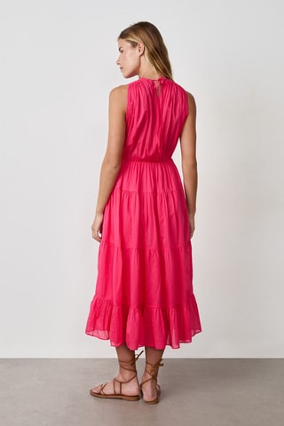 Robe midi Vintage St Tropze - Rose