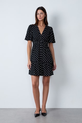 Robe chemise Essentiel - Noir et blanc