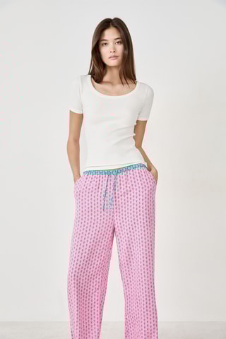 Pantalon de pyjama Un bel été - Rose