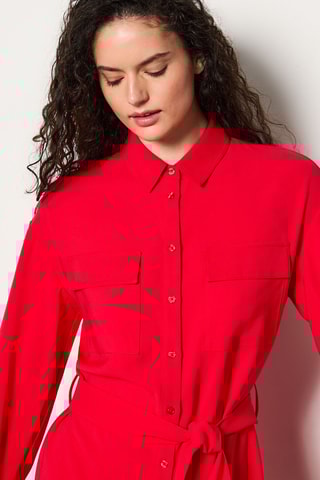 Robe chemise Boulevard Beaumarchais - Rouge