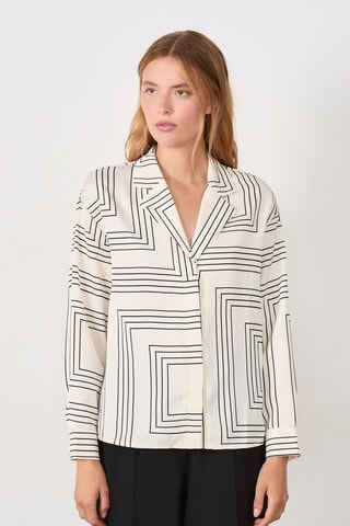 Chemisier Timeless Summer - Blanc et noir