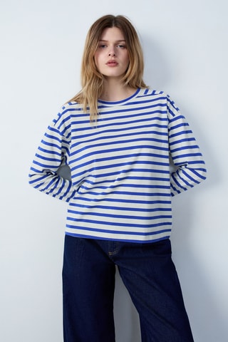 T-shirt Rdv Au Studio - Blanc et bleu clair