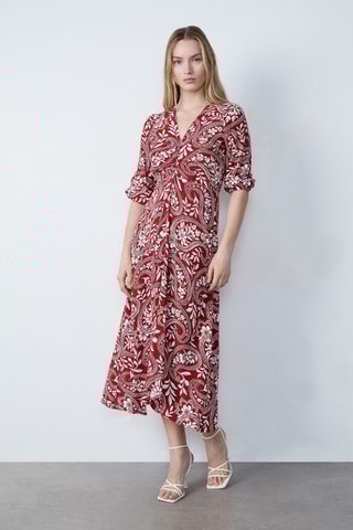 Robe midi Afternoon Light - Bordeaux