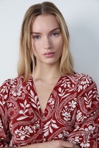 Robe midi Afternoon Light - Bordeaux