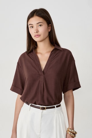 Blouse Timeless Summer - Marron foncé