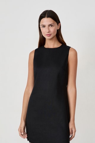Robe en lin Timeless Summer - Noir