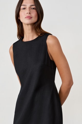 Robe en lin Timeless Summer - Noir