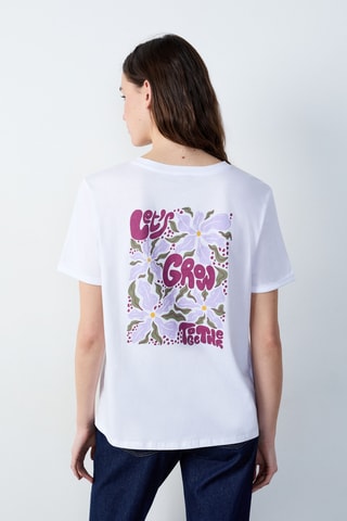 T-shirt Marche Aux Fleurs - Blanc