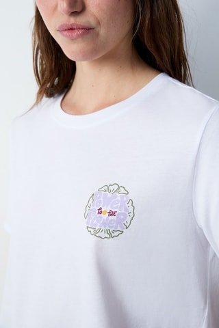 T-shirt Marche Aux Fleurs - Blanc