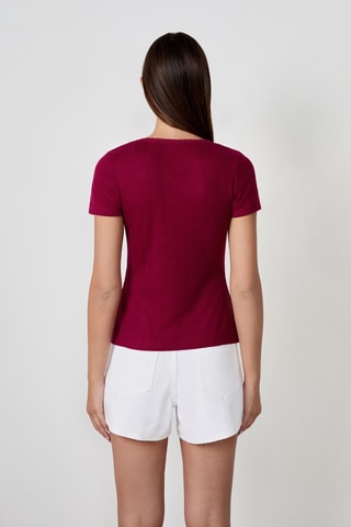 Top Vintage St Tropez - Rouge framboise