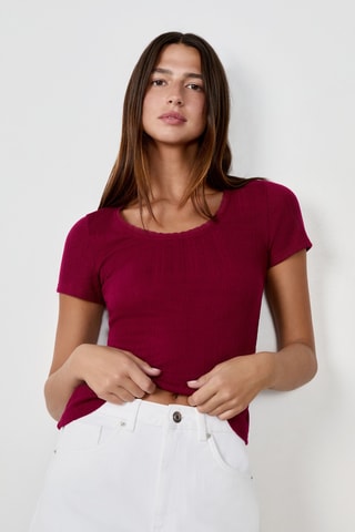 Top Vintage St Tropez - Rouge framboise