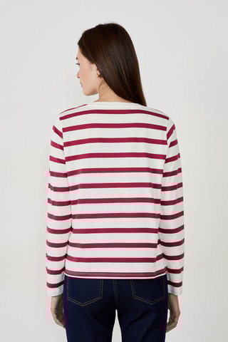 T-shirt Indispensables - Blanc et bordeaux